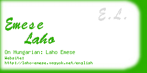emese laho business card